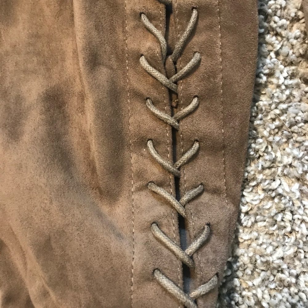 Laced up high boots